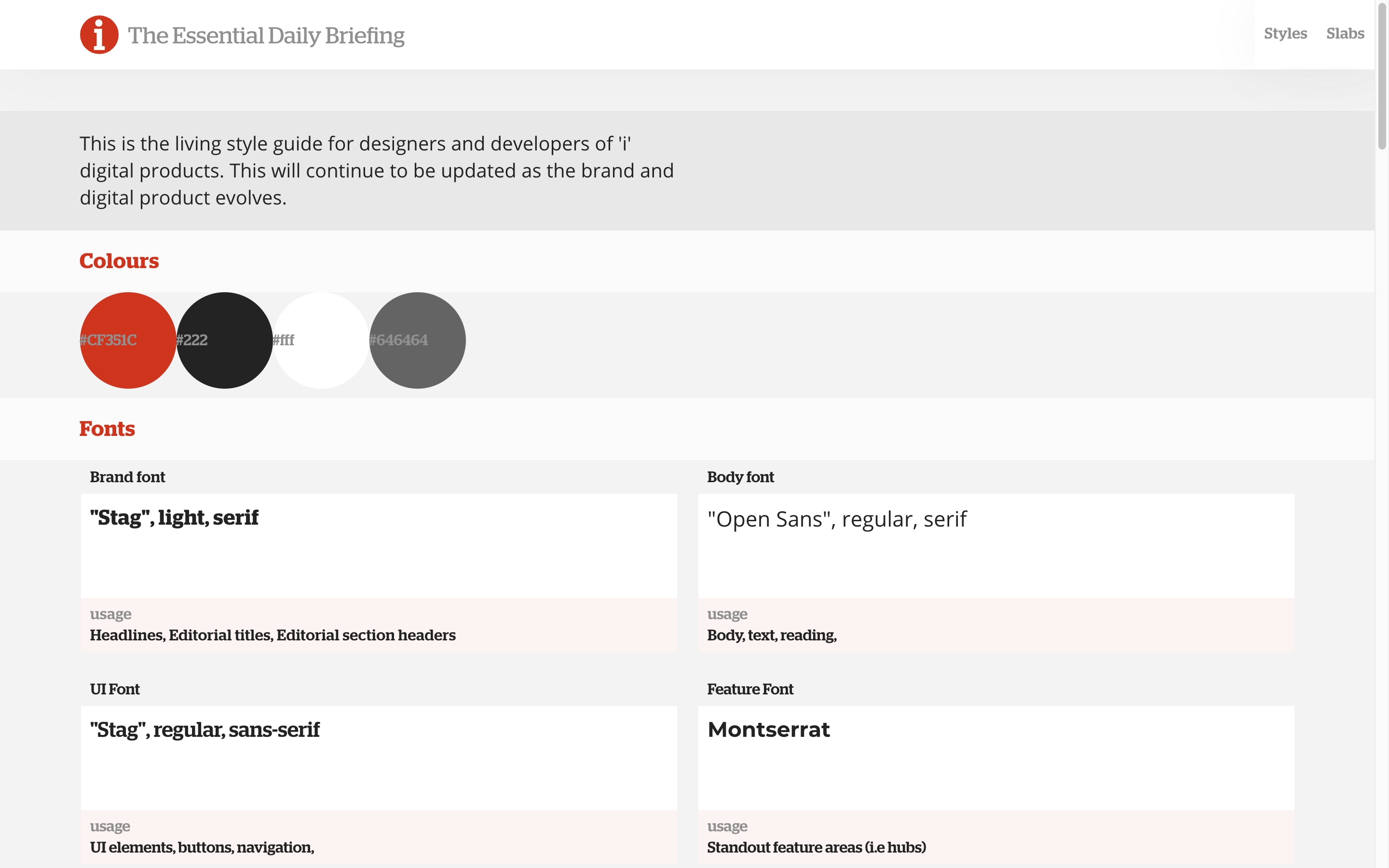 i programmatic stylguide